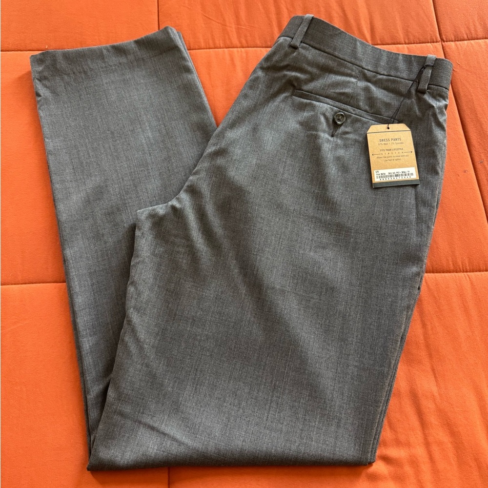 The Tie Bar Dark Gray Dress Pants for Men